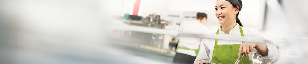 Food serving at the buffet 